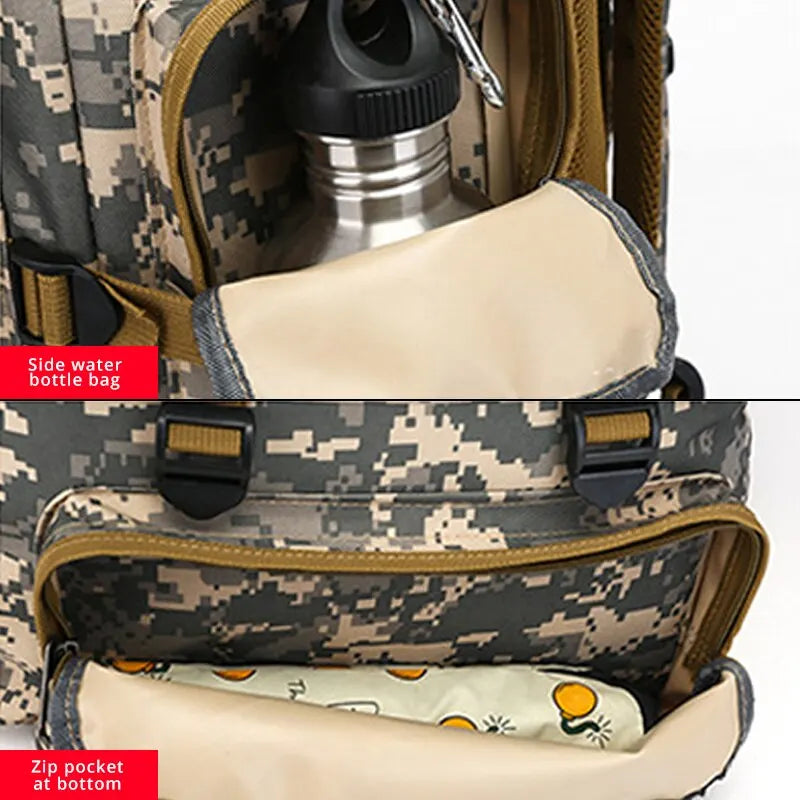 Sac à Dos Militaire Camouflage - Grande Capacité Étanche pour Hommes