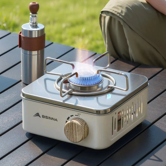 Réchaud à Gaz Portable BISINNA 2800W pour Camping, Haute Puissance et Facile à Utiliser