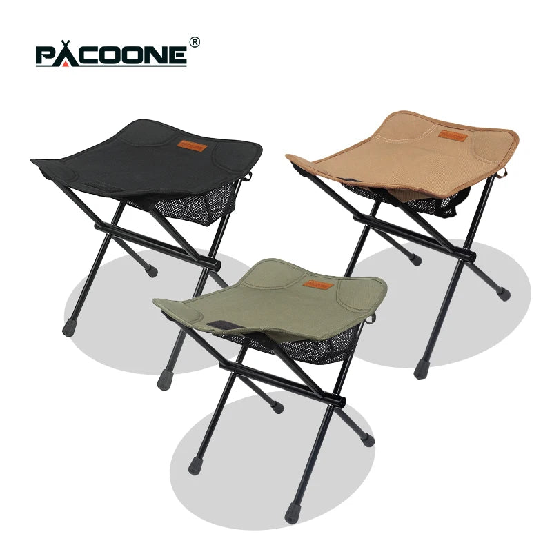 Tabouret Pliant Ultra-Léger PACOONE en Alliage d'Aluminium pour Camping et Pêche