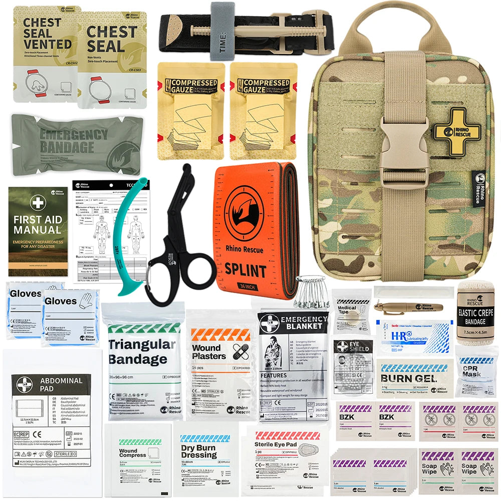 Kit de Premiers Secours Tactique IFAK RHINO RESCUE – Équipement de Survie Médicale Ultime
