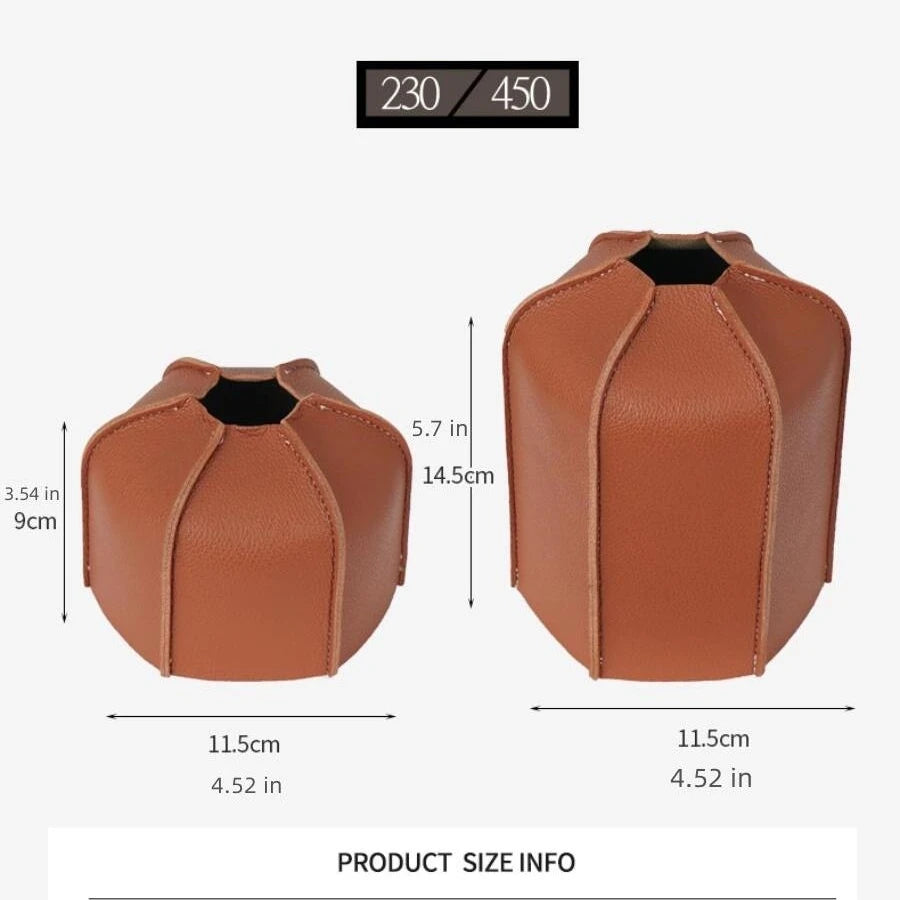 Housse en Cuir PU pour Réservoir de Gaz Camping - Protection Rétro pour Lampe et Réchaud