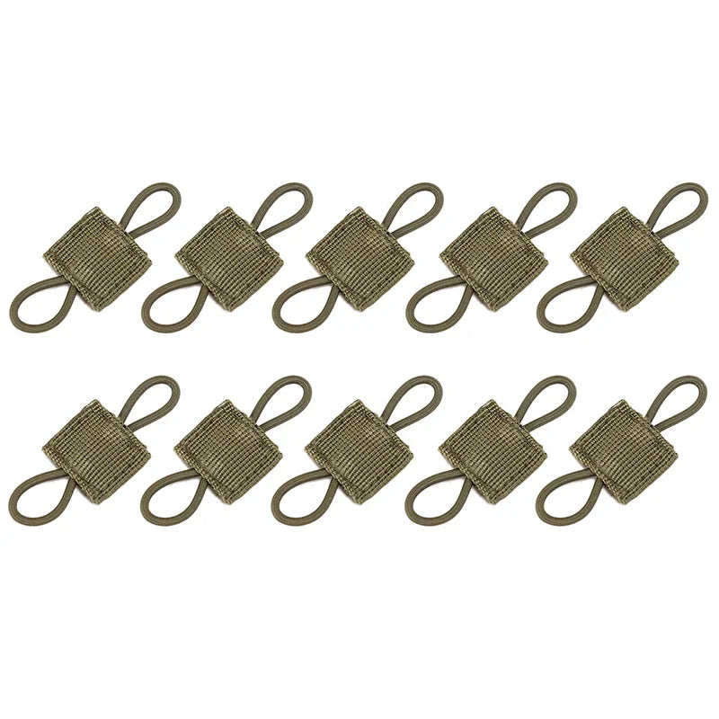 Kit 10 Fixations MOLLE Élastiques – Attaches Tactiques pour Sac à Dos | Outdoor & Survie
