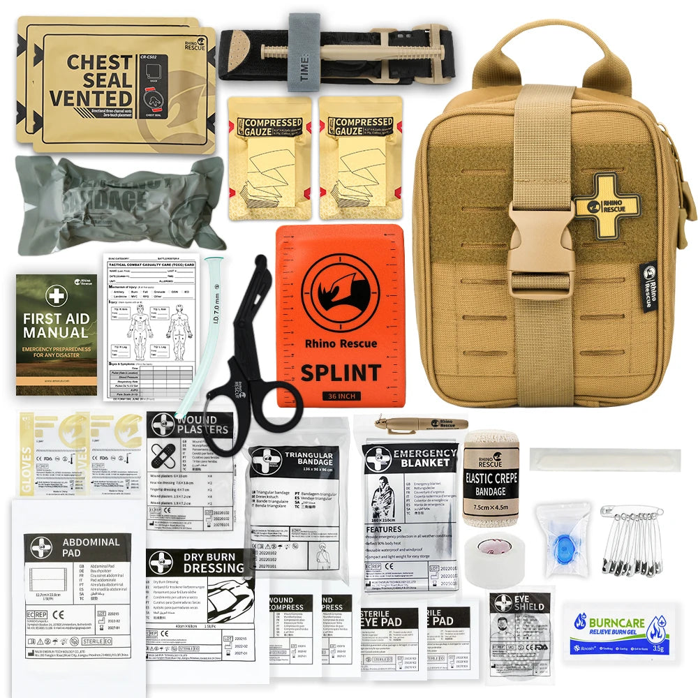 Kit de Premiers Secours Tactique IFAK RHINO RESCUE – Équipement de Survie Médicale Ultime
