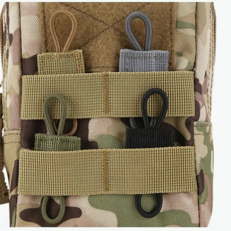 Kit 10 Fixations MOLLE Élastiques – Attaches Tactiques pour Sac à Dos | Outdoor & Survie