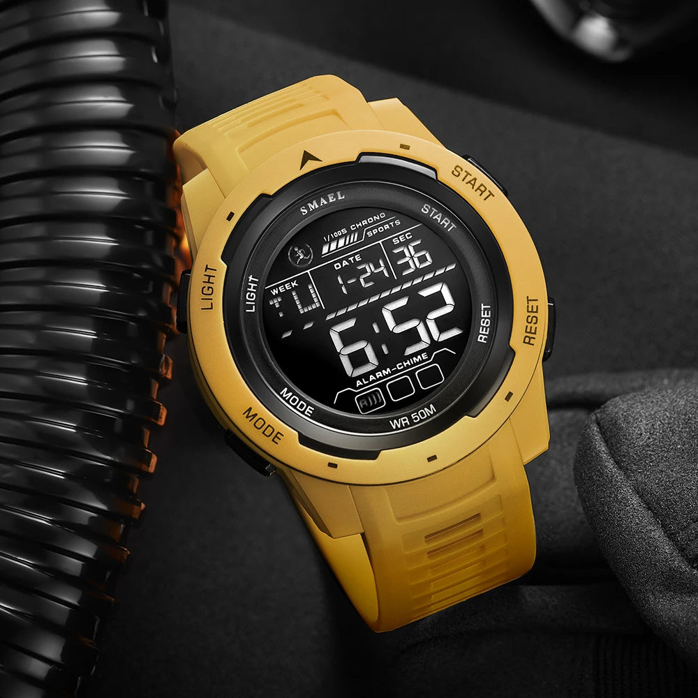 Montre Sport Homme SMAEL 8105 – Digital LED Étanche 50M avec Chronomètre