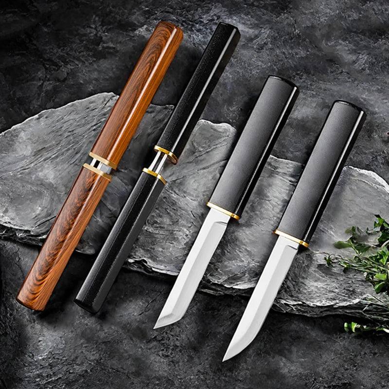 Couteau 2-en-1 Multifonction en Acier Inoxydable - Camping, Pêche et Barbecue